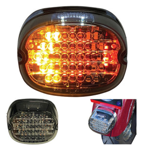 Low Profile LED Taillight with Integrated Auxiliary Turn Signals
