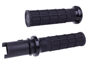 ODI Lock-On Hart-Luck Signature Full-Waffle Grips For 2024-Up-Touring & 2025-Up M8 Softails Black/Black
