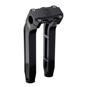 OG Black 10.5 inch Pull Back Risers with Black Standard Top Clamp