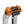 OG Chrome 10.5 inch Straight Risers with Orange Digital Gauge Cut Out Top Clamp