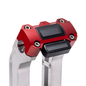 OG Aluminum 2 inch Straight Risers with Red Digital Gauge Cut Out Top Clamp