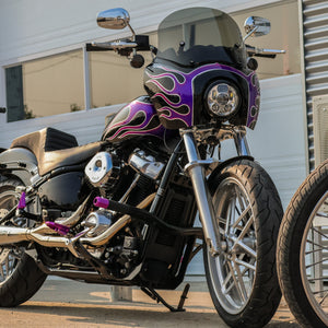OG 2018-Up Softail 49mm Complete T-Sport Fairing Kit on a 2020 Softail Standard FXST with 12-inch Dark Smoke screen