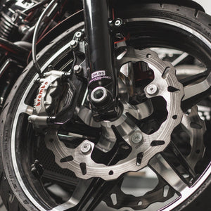 OG 320mm Complete Radial Brake Kit for 2024-Up Touring installed on a 2025 Road Glide FLTR