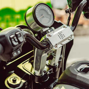 OG 6.5" Pull Back Risers installed on a 2025 Softail Low Rider S FXLRS