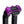 OG Black 6.5 inch Pull Back Risers with Purple Digital Gauge Cut Out Top Clamp