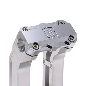 OG Aluminum 6.5 inch Straight Risers with Chrome Standard Top Clamp