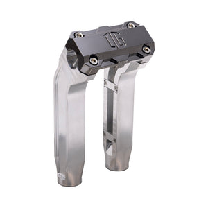 OG Aluminum 8.5 inch Pull Back Risers with Black Chrome Standard Top Clamp
