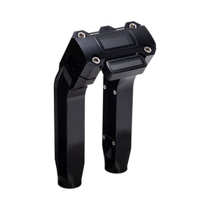 OG Black 8.5 inch Pull Back Risers with Black Digital Gauge Cut Out Top Clamp