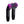 OG Black 8.5 inch Pull Back Risers with Purple Digital Gauge Cut Out Top Clamp