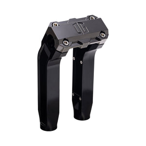OG Black 8.5 inch Pull Back Risers with Black Chrome Standard Top Clamp