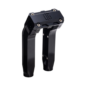OG Black 8.5 inch Pull Back Risers with Black Standard Top Clamp
