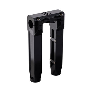 OG Black 8.5 inch Straight Risers with Black Standard Top Clamp