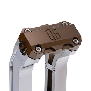 OG Chrome 8.5 inch Straight Risers with Bronze Standard Top Clamp