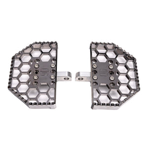 Original Garage Moto Black Chrome Mini Floorboards for Harley-Davidson