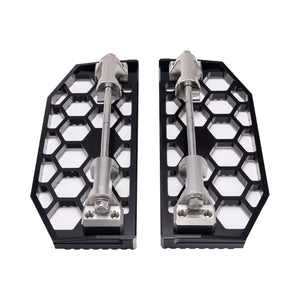 Black HoneyComp V3 Floorboards for Indian Bagger Models