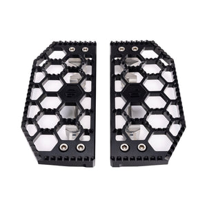 Black HoneyComp V3 Floorboards for Indian Bagger Models