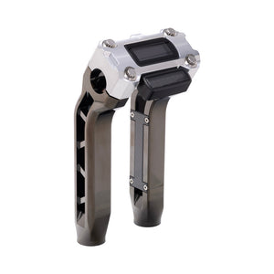 OG Black Chrome Performance 8.5 inch Pull Back Riser Legs with Aluminum Performance Digital Gauge Top Clamp