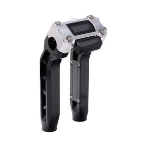 OG Black Performance 8.5 inch Pull Back Riser Legs with Aluminum Performance Digital Gauge Top Clamp