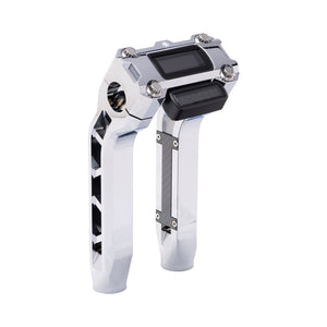 OG Chrome Performance 8.5 inch Pull Back Riser Legs with Chrome Performance Digital Gauge Top Clamp