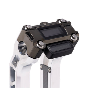 OG Black Chrome Performance Digital Gauge Top Clamp on OG Aluminum Performance Riser Legs