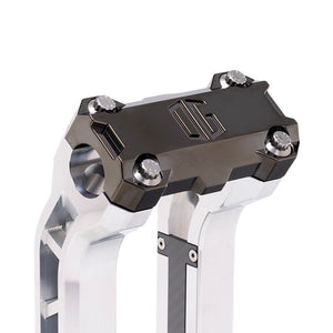 OG Black Chrome Performance Top Clamp on OG Aluminum Performance Riser Legs