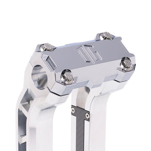 OG Chrome Performance Top Clamp on OG Aluminum Performance Riser Legs