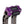 OG Purple Performance Digital Gauge Top Clamp on OG Black Chrome Performance Riser Legs