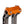 OG Orange Performance Top Clamp on OG Black Chrome Performance Riser Legs