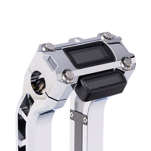 OG Chrome Performance Digital Gauge Top Clamp on OG Chrome Performance Riser Legs