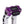 OG Purple Performance Digital Gauge Top Clamp on OG Chrome Performance Riser Legs
