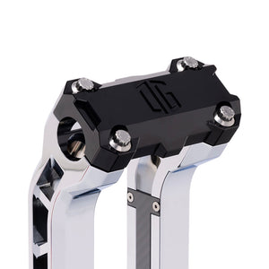 OG Black Performance Top Clamp on OG Chrome Performance Riser Legs