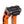 OG Black Chrome Performance Digital Gauge Top Clamp on OG Orange Performance Riser Legs