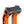 OG Black Chrome Performance Top Clamp on OG Orange Performance Riser Legs