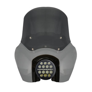 Original Garage Moto Softail Low Rider S Complete T-Sport Fairing Kit - Billiard Gray - 5.75 X-Serie LED
