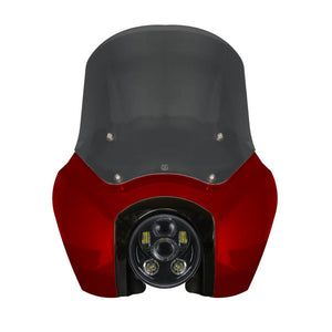 Original Garage Moto Softail Low Rider S Complete T-Sport Fairing Kit - Red Rock - 5.75 LED Black Headlight
